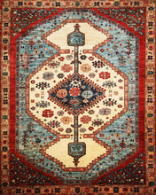 Load image into Gallery viewer, &quot;heriz serapi rugs for sale&quot; &quot;antique heriz serapi rugs&quot; &quot;heriz rug&quot; &quot;heriz rug patterns&quot; &quot;geometric heriz rug&quot; &quot;heriz rug value&quot;
