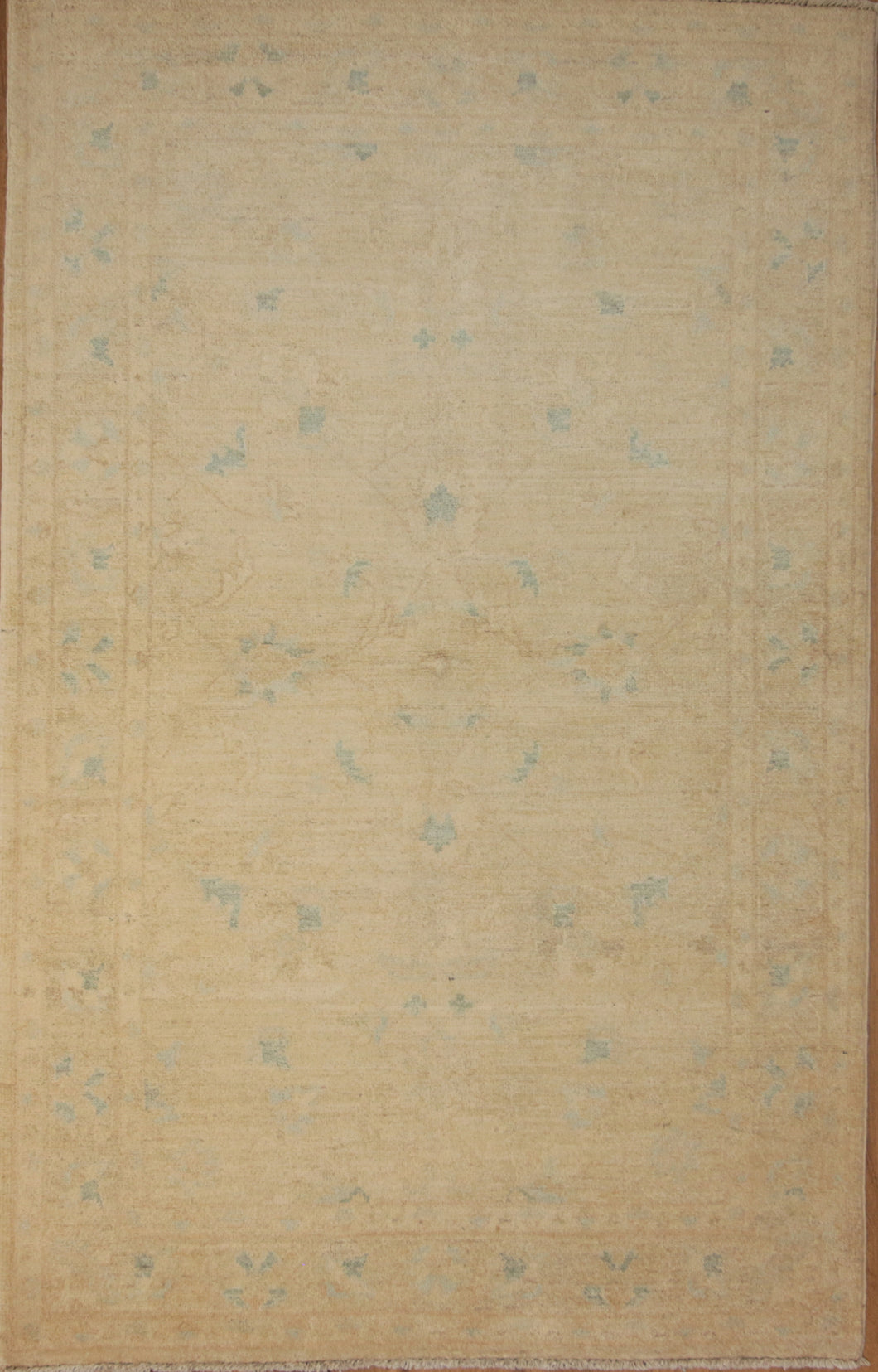 Vegetable Dye Peshawar Chobi Wool Area Rug 5x7 One of a Kind