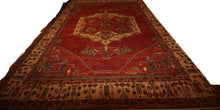 Load image into Gallery viewer, &quot;heriz serapi rugs for sale&quot; &quot;antique heriz serapi rugs&quot; &quot;heriz rug&quot; &quot;heriz rug patterns&quot; &quot;geometric heriz rug&quot; &quot;heriz rug value&quot;
