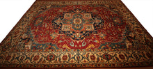 Load image into Gallery viewer, &quot;heriz serapi rugs for sale&quot; &quot;antique heriz serapi rugs&quot; &quot;heriz rug&quot; &quot;heriz rug patterns&quot; &quot;geometric heriz rug&quot; &quot;heriz rug value&quot;
