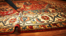 Load image into Gallery viewer, &quot;heriz serapi rugs for sale&quot; &quot;antique heriz serapi rugs&quot; &quot;heriz rug&quot; &quot;heriz rug patterns&quot; &quot;geometric heriz rug&quot; &quot;heriz rug value&quot;
