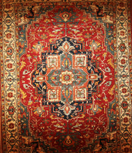 Load image into Gallery viewer, &quot;heriz serapi rugs for sale&quot; &quot;antique heriz serapi rugs&quot; &quot;heriz rug&quot; &quot;heriz rug patterns&quot; &quot;geometric heriz rug&quot; &quot;heriz rug value&quot;
