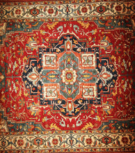 Load image into Gallery viewer, &quot;heriz serapi rugs for sale&quot; &quot;antique heriz serapi rugs&quot; &quot;heriz rug&quot; &quot;heriz rug patterns&quot; &quot;geometric heriz rug&quot; &quot;heriz rug value&quot;
