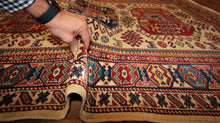 Load image into Gallery viewer, Geometric Super Kazak Oriental Area Rug 5x7 One of a Kind
