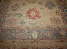 Load image into Gallery viewer, &quot;colorful oushak rugs&quot; &quot;modern oushak rugs&quot; &quot;hand knotted oushak rugs&quot; &quot;Turkish Oushak rugs &quot; &quot;oushak rugs&quot;
