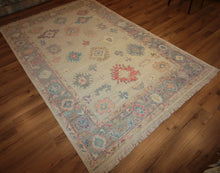 Load image into Gallery viewer, &quot;colorful oushak rugs&quot; &quot;modern oushak rugs&quot; &quot;hand knotted oushak rugs&quot; &quot;Turkish Oushak rugs &quot; &quot;oushak rugs&quot;
