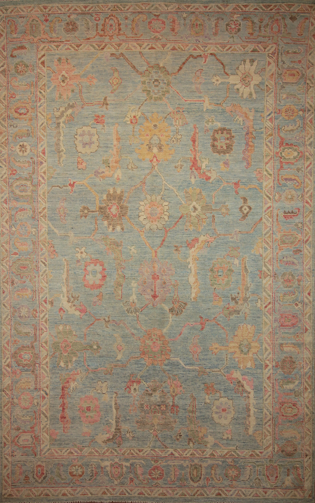 Vegetable Dye Oushak Oriental Area Rug 6x9 One of a Kind
