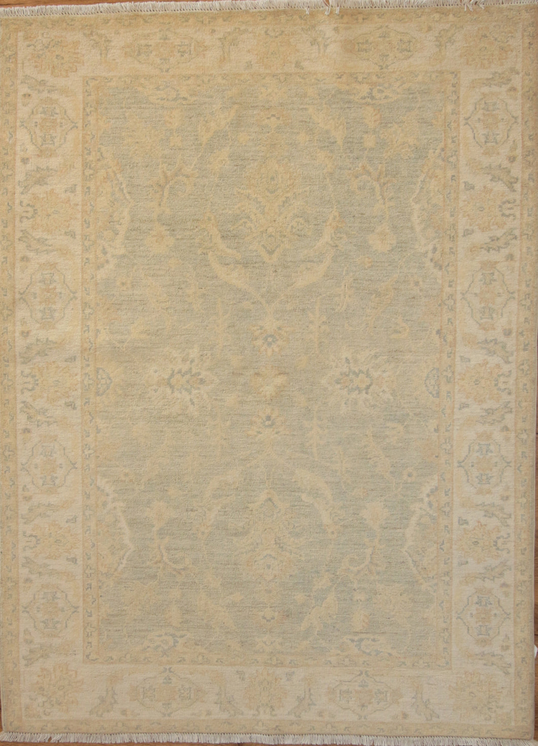 Vegetable Dye Oushak Oriental Area Rug 5x7 One of a Kind
