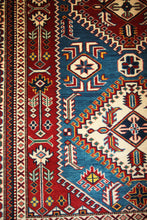 Load image into Gallery viewer, Hand Knotted Super Kazak Oriental Rug 5x7 One of a Kind
