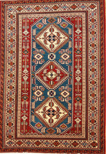 Load image into Gallery viewer, Hand Knotted Super Kazak Oriental Rug 5x7 One of a Kind
