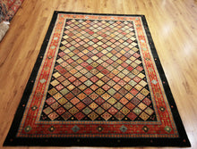 Load image into Gallery viewer, Vegetable Dye Ghashghaei Persian Area Rug 6x9 One of a Kind
