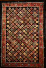 Load image into Gallery viewer, Vegetable Dye Ghashghaei Persian Area Rug 6x9 One of a Kind
