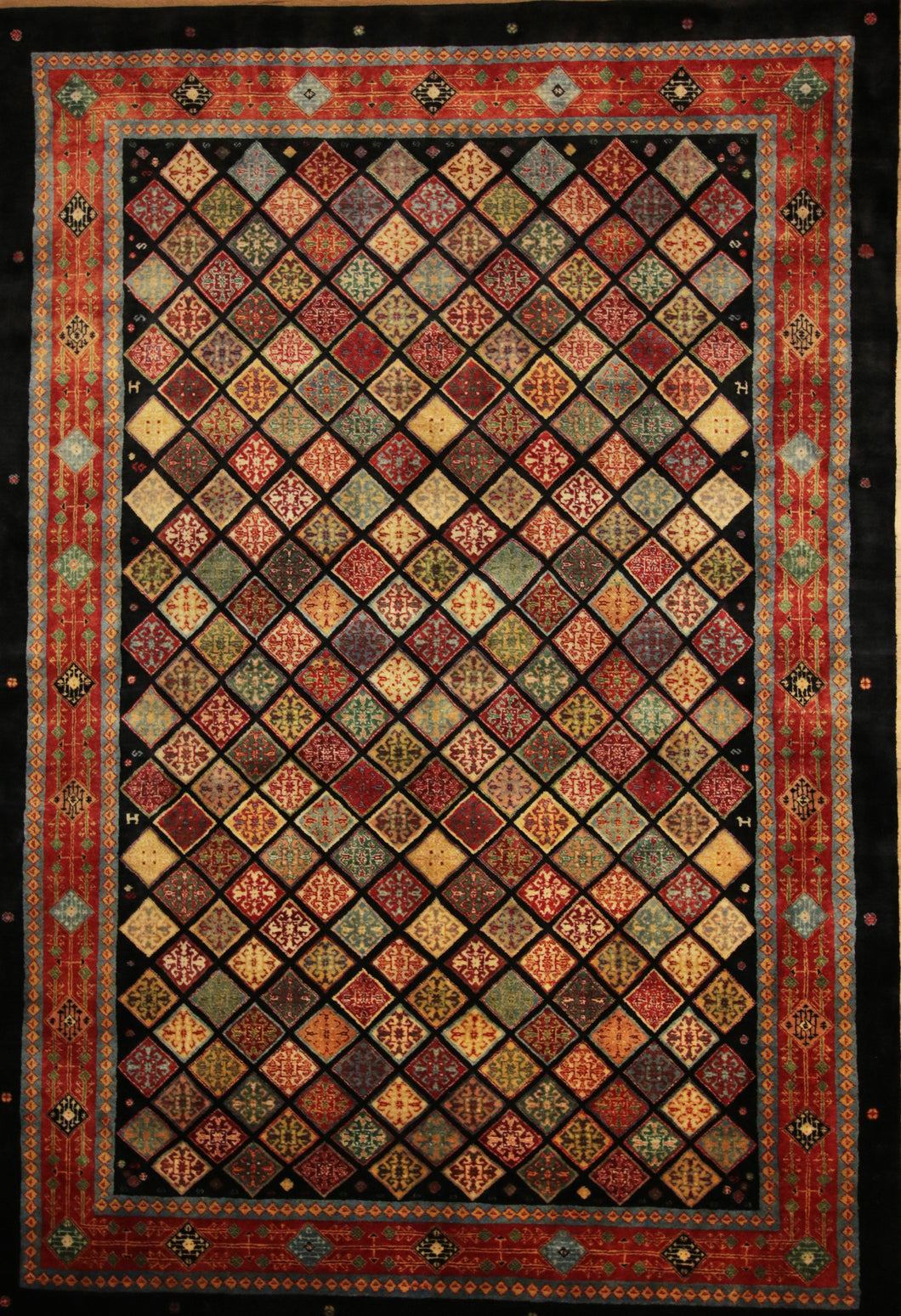 Vegetable Dye Ghashghaei Persian Area Rug 6x9 One of a Kind