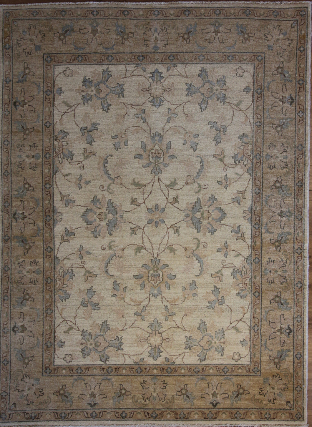 Vegetable Dye Chobi Peshawar Oriental Area Rug 5x7 One of a Kind