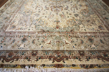 Load image into Gallery viewer, Floral Tabriz Persian Area Rug 9x12 One of a Kind
