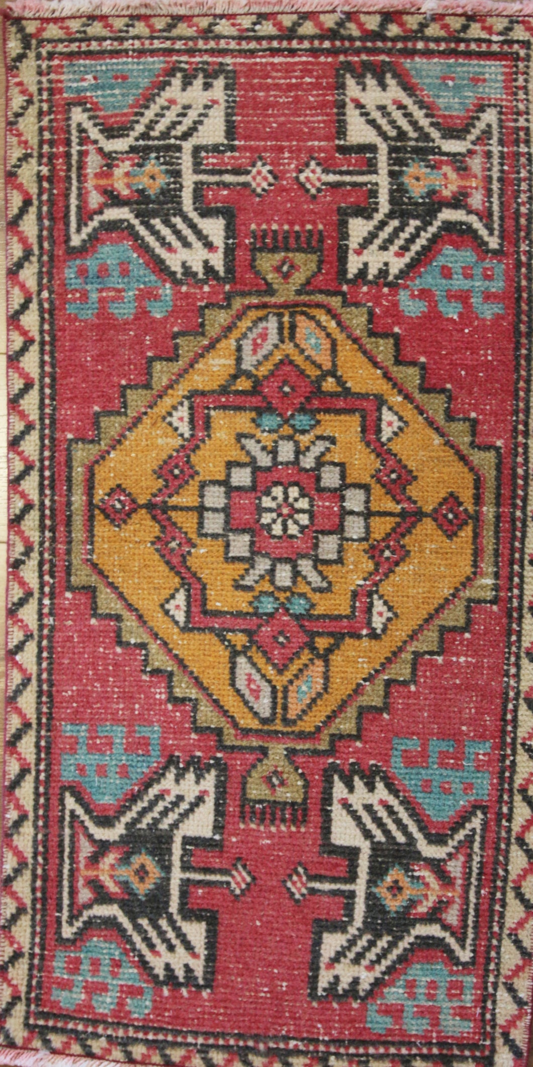 Vegetable Dye Anatolian Vintage Turkish Rugs 2x3 One of a Kind