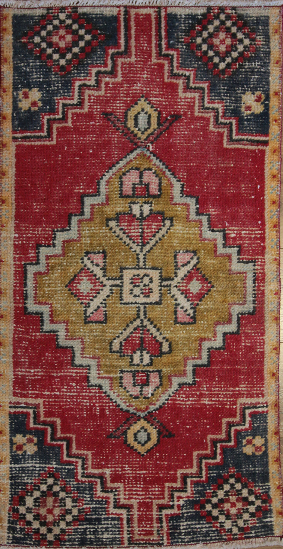 Vegetable Dye Anatolian Vintage Turkish Rugs 2x3 One of a Kind