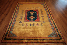 Load image into Gallery viewer, Vegetable Dye Oriental Area Rug 5x7 One of a Kind
