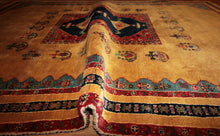 Load image into Gallery viewer, Vegetable Dye Oriental Area Rug 5x7 One of a Kind

