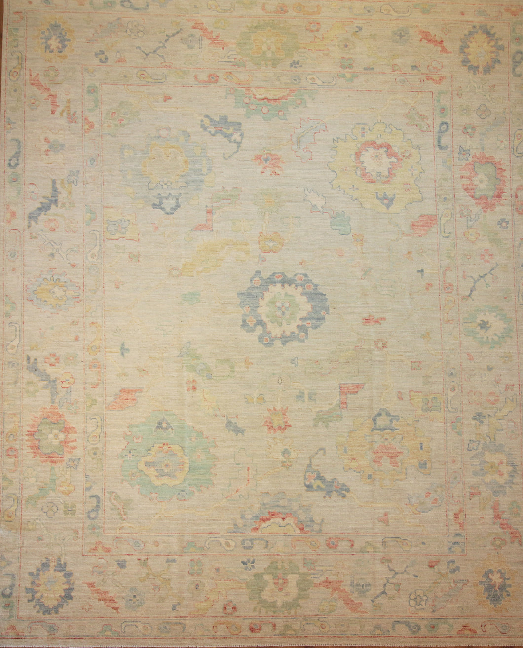 Vegetable Dye Oushak Turkish Area Rug 8x10 One of a Kind