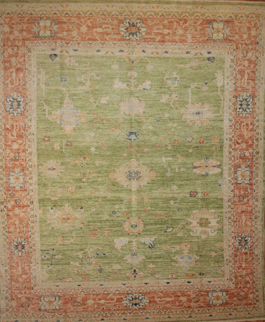 Oushak Vegetable Dye Area Rug 8x10 One of a Kind