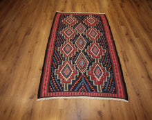 Load image into Gallery viewer, Geometric Kilim Persian Area Rug 3x5 One of a Kind
